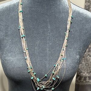 Elegant Multi-Strand Turquoise Necklace